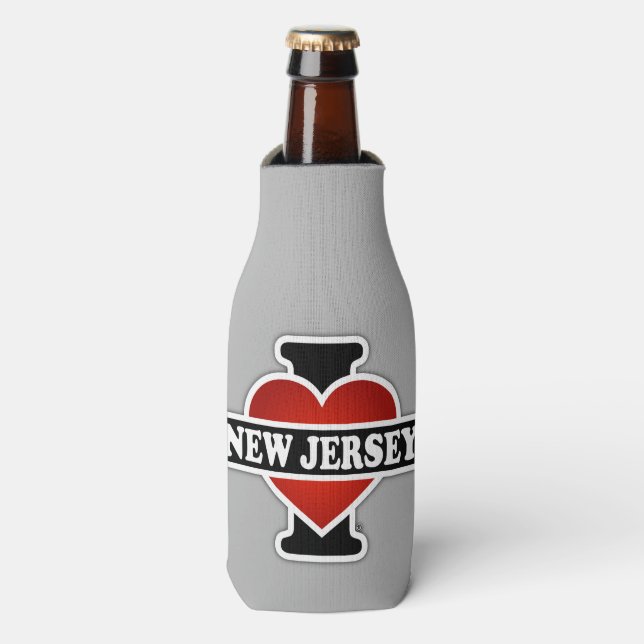 I Heart New Jersey Flaschenkühler (Flaschenvorderseite)