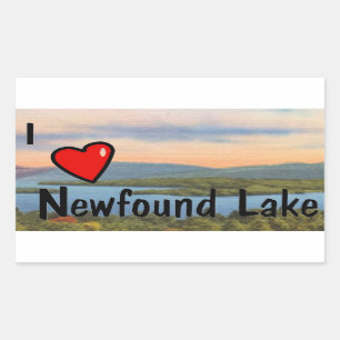 I Heart Newfound Lake Rechteckiger Aufkleber
