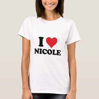 I Heart Nicole Vorname I Liebe Personalisiert Stuh T-Shirt