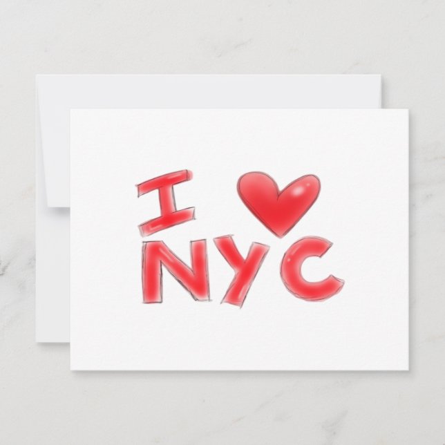 I Heart NYC Classic Einladung (Vorderseite)