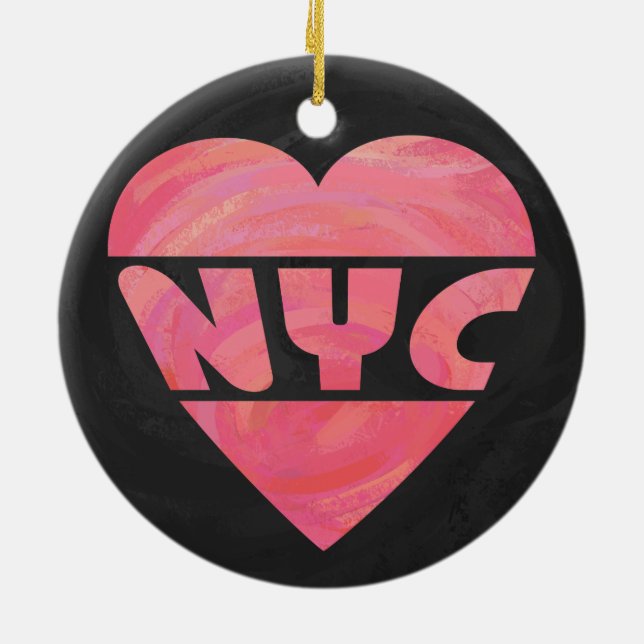 I Heart NYC Keramikornament (Hinten)