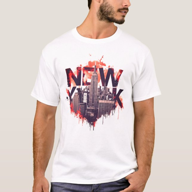 I Heart NYC" T-Shirt - Casual New York City Urban (Vorderseite)