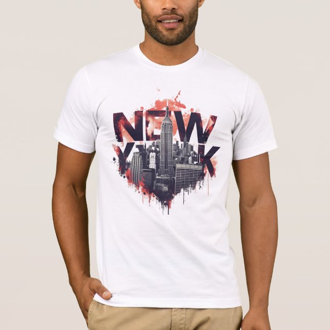I Heart NYC" T-Shirt - Casual New York City Urban (Vorderseite)