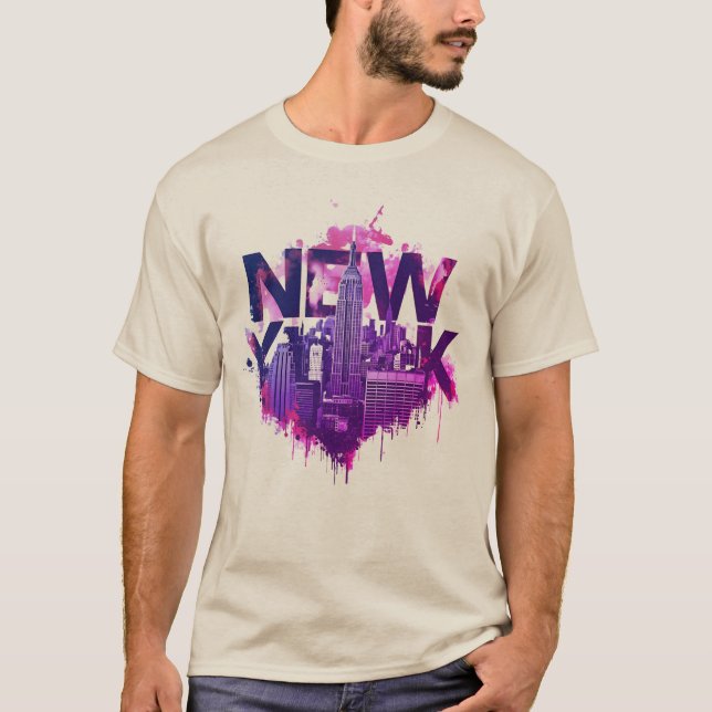 I Heart NYC" T-Shirt - Casual New York City Urban (Vorderseite)