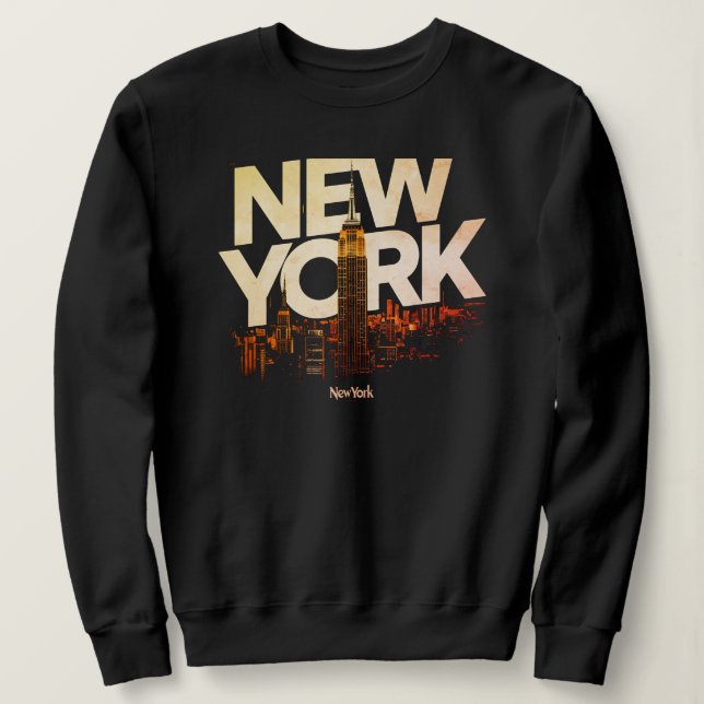 I Heart NYC" T-Shirt - Casual New York City Urban Sweatshirt (Design vorne)