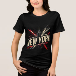 I Heart NYC" T-Shirt - Casual New York City Urban Tri-Blend Shirt