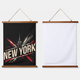 I Heart NYC" T-Shirt - Casual New York City Urban Wandteppich Mit Holzrahmen