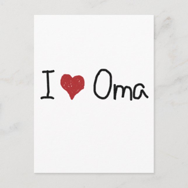 I heart Oma Postkarte (Vorderseite)