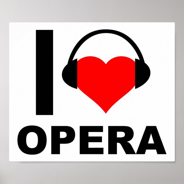 I Heart Opera Funny Poster (Vorne)