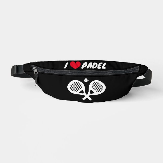 I heart Padel Custom Color Fanny Pack Tasche (Vorderseite)