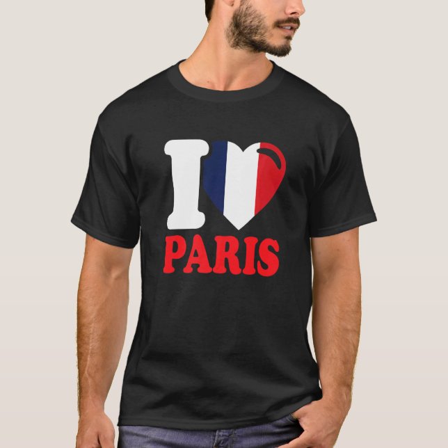 I Heart Paris Beautiful Paris City I Liebe Paris T-Shirt (Vorderseite)