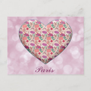 I Heart Paris Frankreich Eiffel Tower Postcard Postkarte