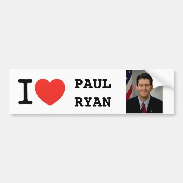 I <Heart> PAUL RYAN Autoaufkleber (Vorne)