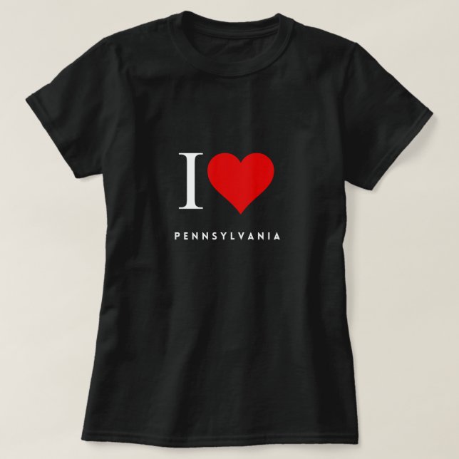 I Heart Pennsylvania blass Womens T - Shirt (Design vorne)
