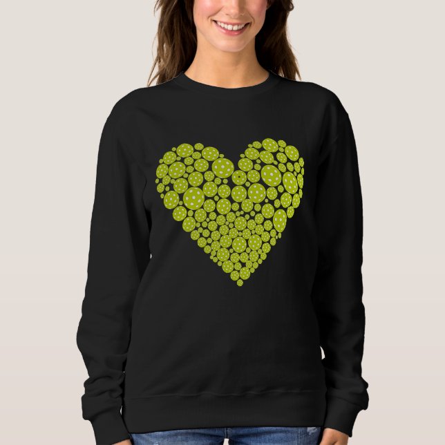 I Heart Pickleball Sweatshirt (Vorderseite)