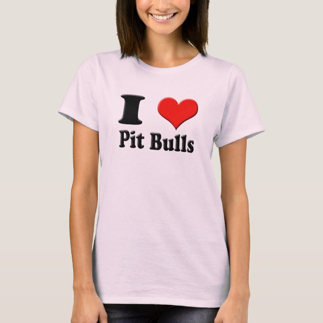 I Heart Pit Bulls T-Shirt (Vorderseite)