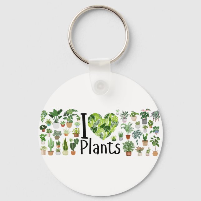I Heart Plants Schlüsselanhänger  (Vorderseite)
