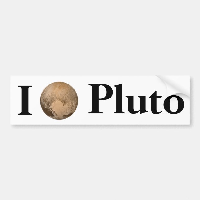I Heart Pluto Autoaufkleber (Vorne)