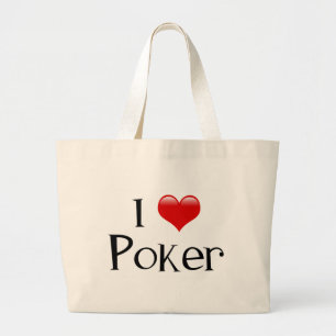 I Heart Poker Jumbo Stoffbeutel