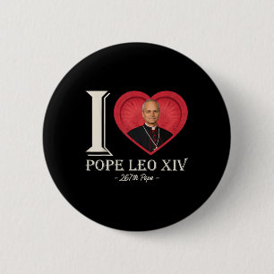 I Heart Pope Leo Xiv Papst Robert Francis Prevost Button