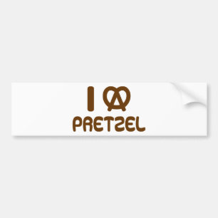 I Heart Pretzel Autoaufkleber