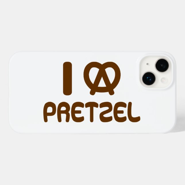 I Heart Pretzel Case-Mate iPhone Hülle (Rückseite (Horizontal))