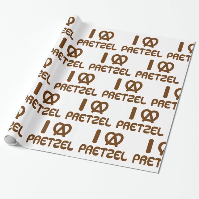 I Heart Pretzel Geschenkpapier (Ungerollt)