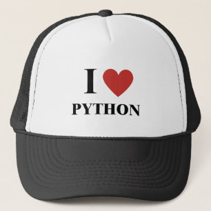 I HEART Python Hat Truckerkappe