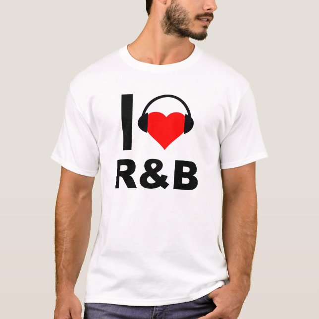 I Heart R&B Funny T - Shirt (Vorderseite)
