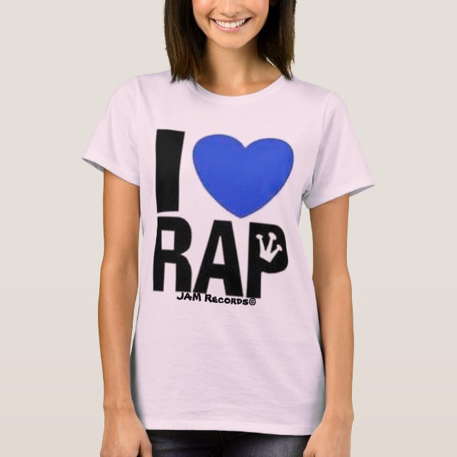 I Heart Rap - Blau T-Shirt (Vorderseite)