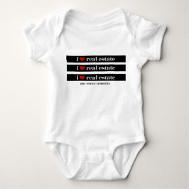 "I Heart Real Anwesen" Baby Onsie Strampler