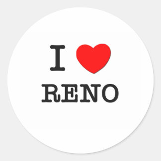 I Heart RENO Runder Aufkleber