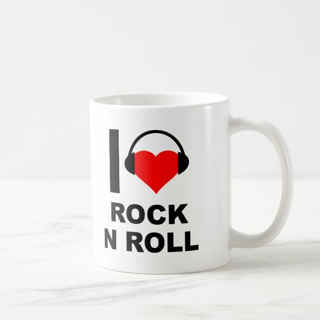 I Heart Rock Funny Mug Tasse (Rechts)