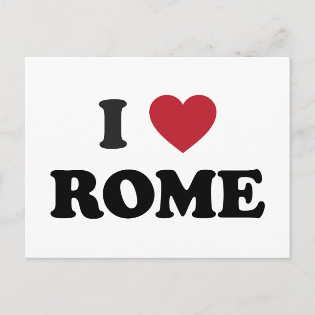I Heart Rome Italien Postkarte (Vorderseite)