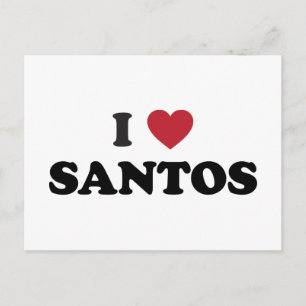 I Heart Santos Brasilien Postkarte