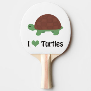 I heart Schildkröten Niedlich Kleiner Cartoon Sch Tischtennis Schläger