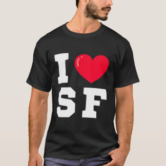 I Heart Sf Athletic Schriftart Hoodie T-Shirt