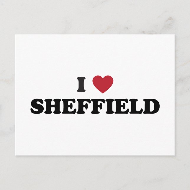 I Heart Sheffield Großbritannien Postkarte (Vorderseite)