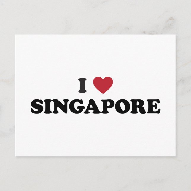 I Heart Singapore Postkarte (Vorderseite)