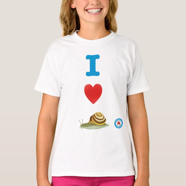 I Heart Snails Girls' T-Shirt (Vorderseite)