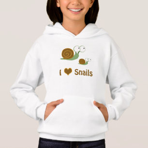 I Heart Snails - zwei niedliche Schnecken Hoodie