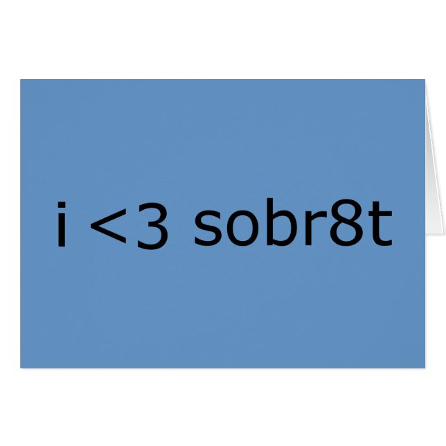 I heart Sobriety (Vorderseite (Horizontal))