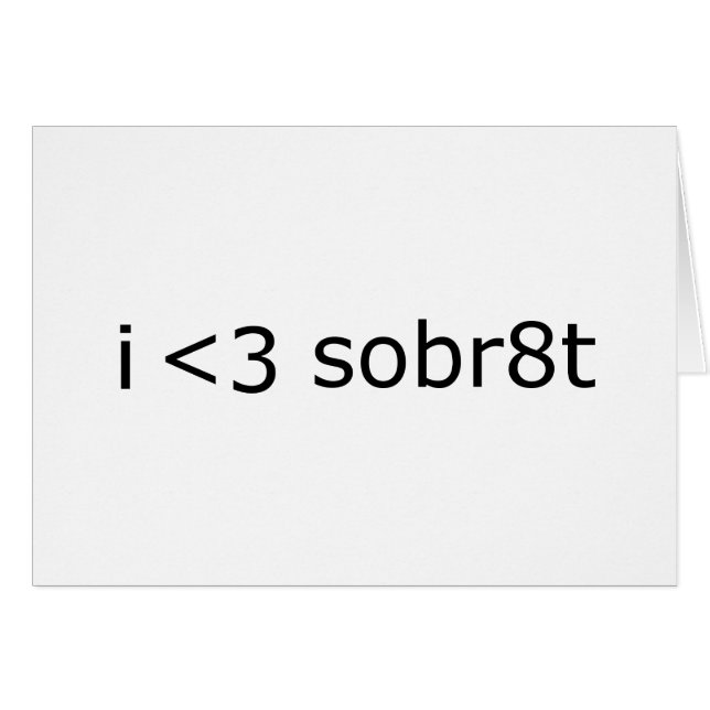 I heart Sobriety (Vorderseite (Horizontal))