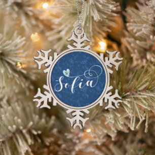 I Heart Sofia Flag, Bulgarien Schneeflocken Zinn-Ornament