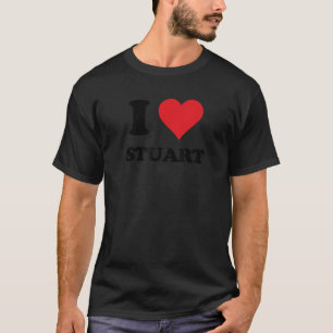 I Heart Stuart Vorname I Liebe Personalisiert Stud T-Shirt