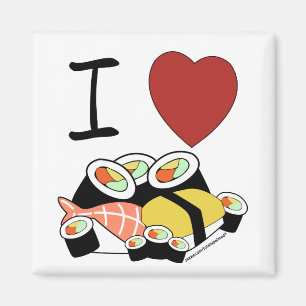 I heart Sushi Magnet