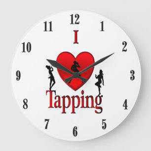 I Heart Tap Dance Große Wanduhr