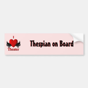 I Heart Theater Autoaufkleber