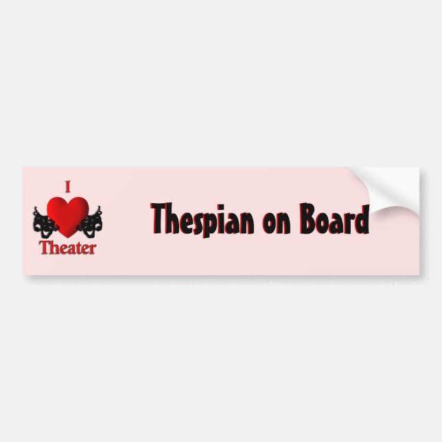 I Heart Theater Autoaufkleber (Vorne)