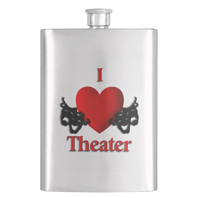 I Heart Theater Flachmann (Vorderseite)